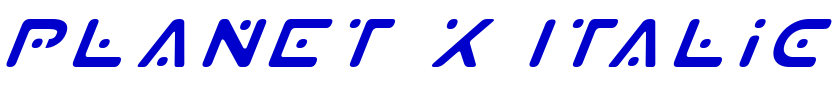 Planet X Italic шрифт